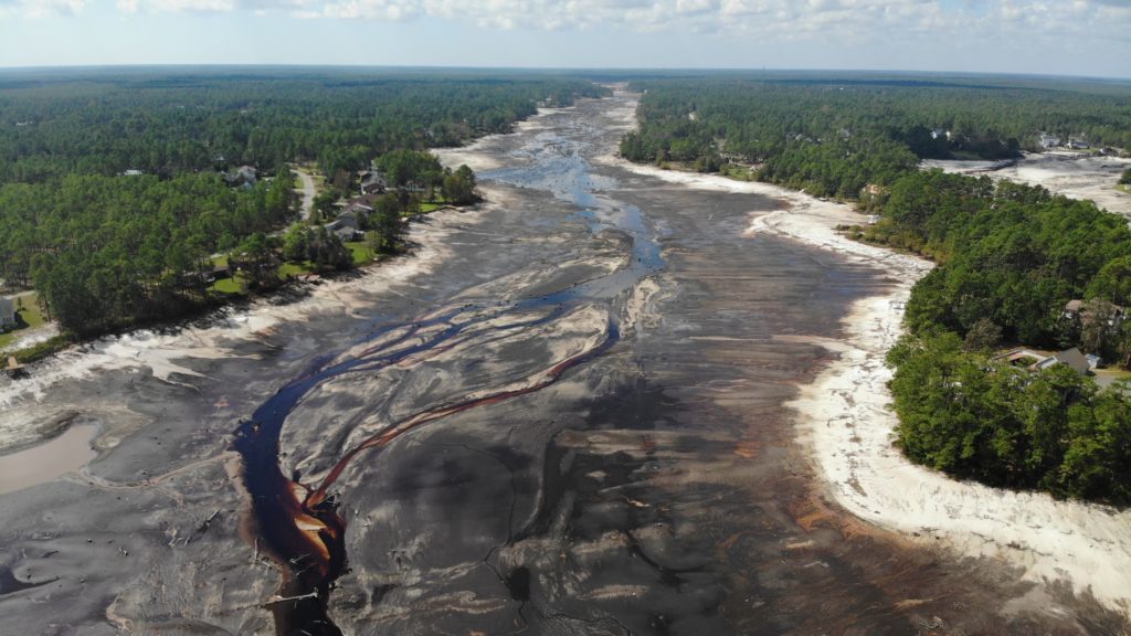 post hurricane destruction of lake 2 - emergency response