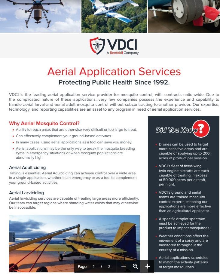 aerial application services - free educational guide - vector disease control international - vdci