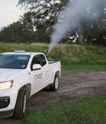 truck spraying mosquito adulticide